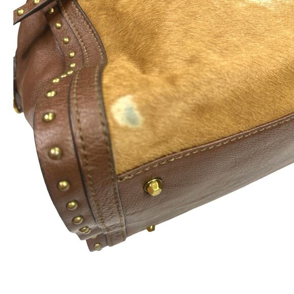 orYANY Brenda Studded Leather Satchel Handbag - 8"H x 15"W x 7"D - Picture 13 of 13